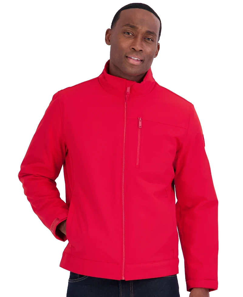 Calvin Klein Men's Sherpa Lined Softshell Stand Collar Jacket