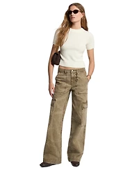 Michael Kors Women's High-Rise Wide-Leg Cargo Pants