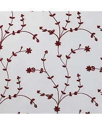 Kate Aurora Gloria Embroidered 6 Piece Rod Pocket Coordinating Sheer Window Curtain Panels