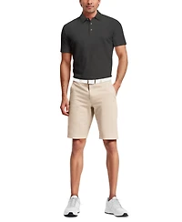 Pga Tour Men's Airflux Solid Mesh Short Sleeve Golf Polo Shirt