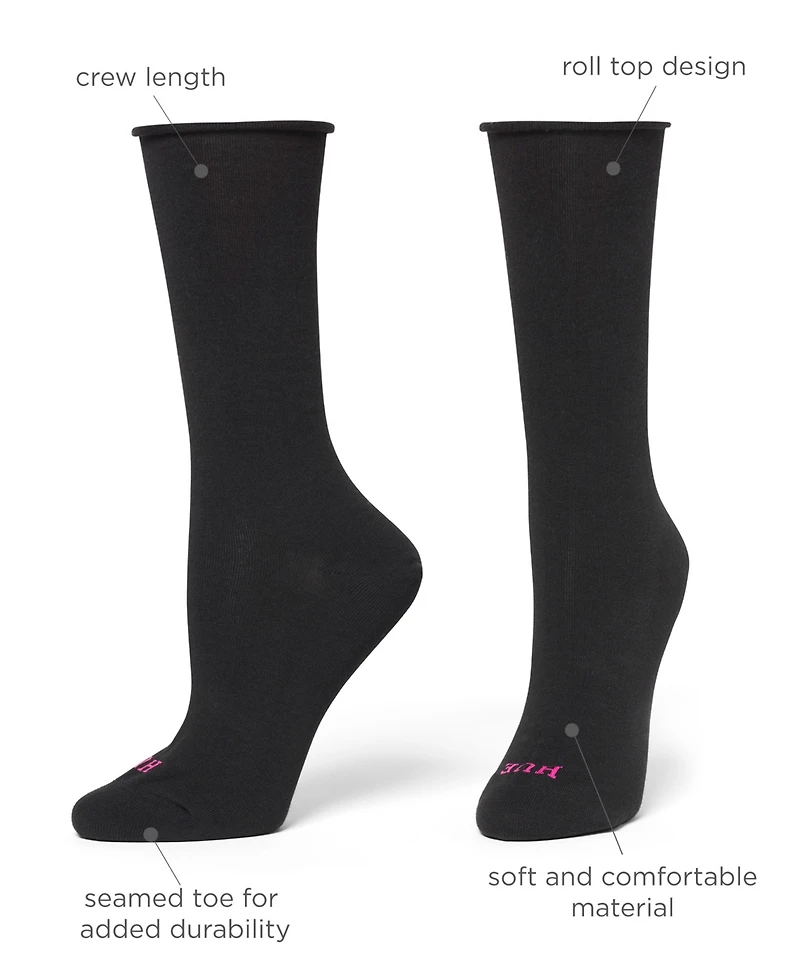 Hue Women's Roll Top Socks 3-Pk U6487MP