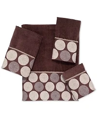 Avanti Dotted Circle Bordered Cotton Bath Towels