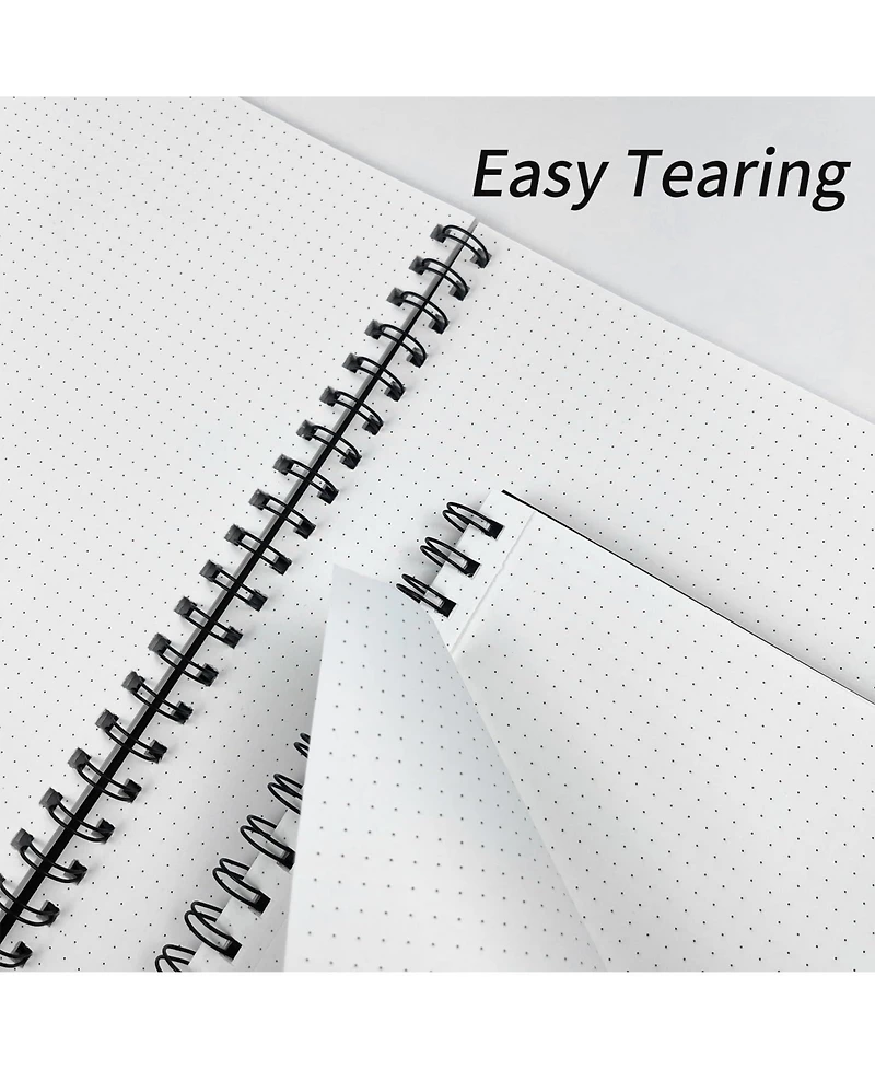 Danrong 4 Pack Hardcover Spiral Notebooks College Thick Paper For School Office