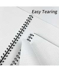 Danrong 4 Pack Hardcover Spiral Notebooks College Thick Paper For School Office