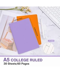 Danrong 45pieces A5 Bulk Lined Notebooks 15 Vibrant Colors 60 Pages Lay Flat Journals