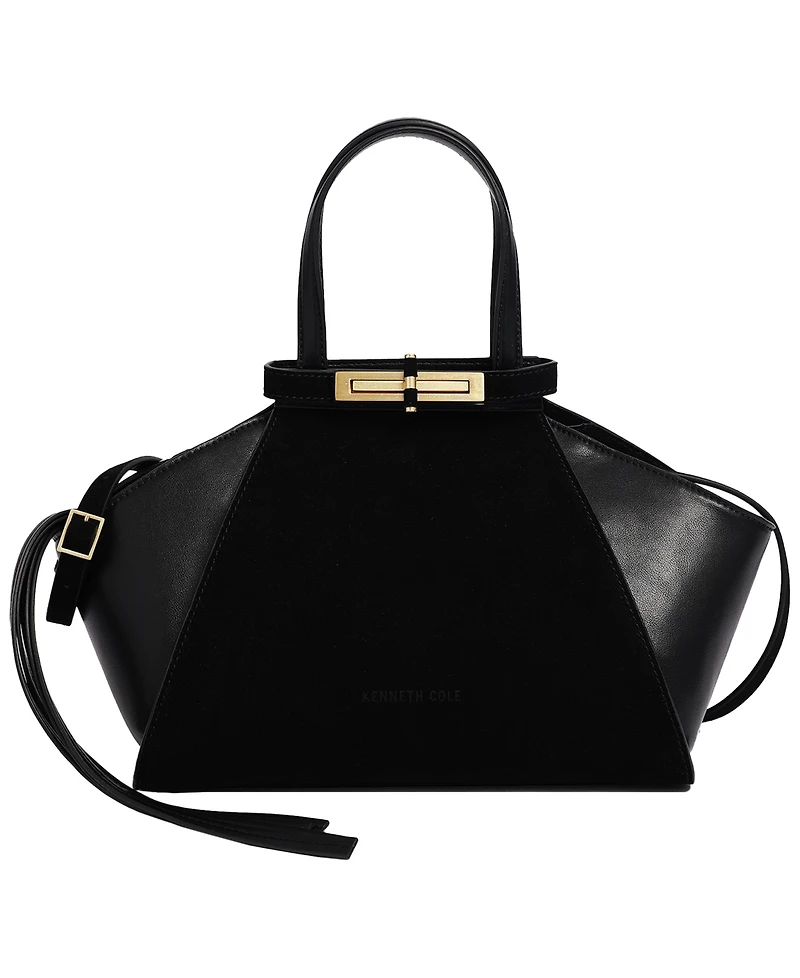 Kenneth Cole Detachable Leather Small Crossbody Satchel Handbag