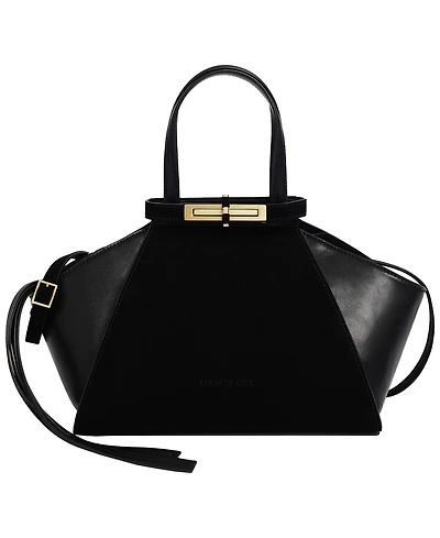 Kenneth Cole Detachable Leather Small Crossbody Satchel Handbag