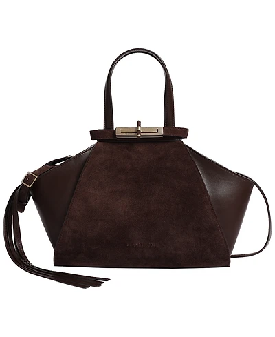 Kenneth Cole Detachable Leather Small Crossbody Satchel Handbag