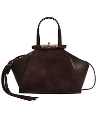 Kenneth Cole Detachable Leather Small Crossbody Satchel Handbag