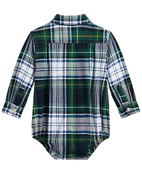 Polo Ralph Lauren Baby Boys' Plaid Cotton Oxford Bodysuit