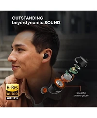beyerdynamic Amiron 300 True Wireless Earbuds with Anc, Ldac, Bluetooth 5.3, Multipoint, 38-Hour Battery Life