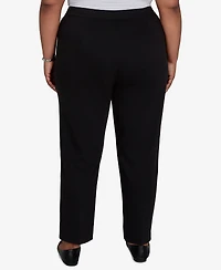 Alfred Dunner Plus Knit Twill Mid-Rise Pull-On Pants