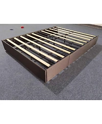 Gaomon Upholstered Metal Platform Bed Frame with Under-Basket Storage