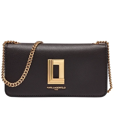 Karl Lagerfeld Paris Lafayette Leather Wallet on a Chain