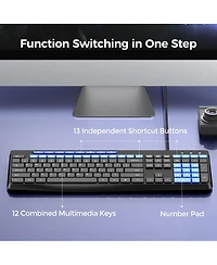 Lofree Wired Quiet Low-Profile Keyboard for Usb