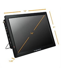 Trexonic Portable Rechargeable 14 Inch Led Tv with Hdmi, Sd/Mmc, Usb, Vga, Av In/Out and Built-in Digital Tuner