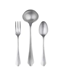 Mepra Serving Set Fork Spoon and Ladle Dolce Vita Flatware Set, Set of 3