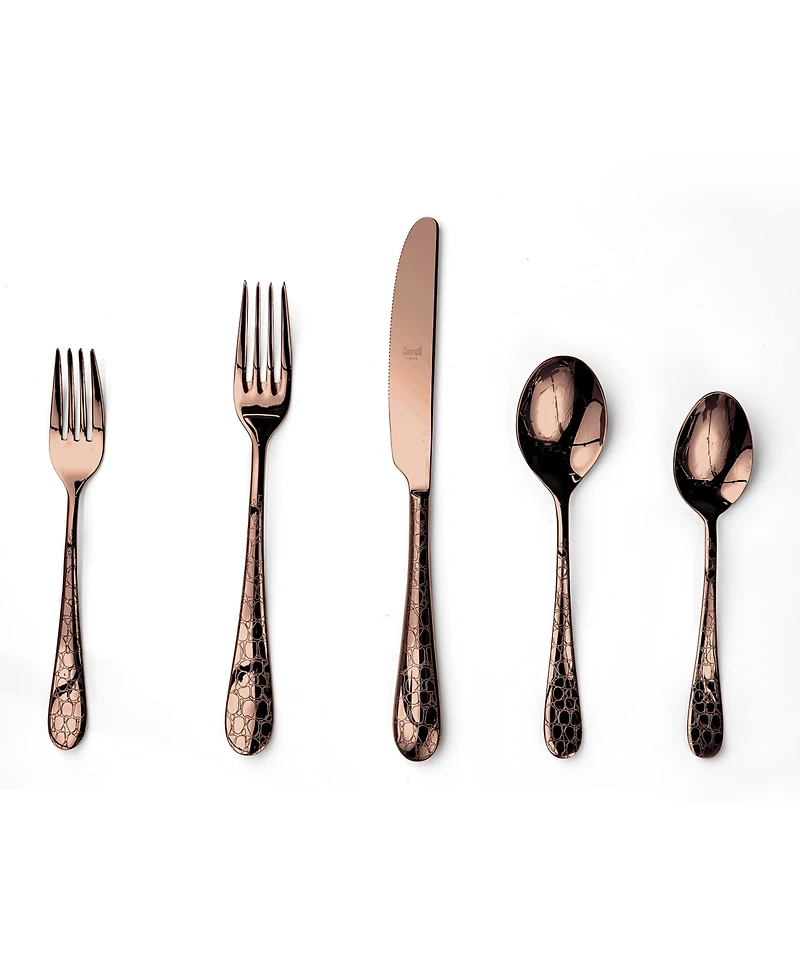 Coccodrillo Bronzo Flatware Set, 20 Piece