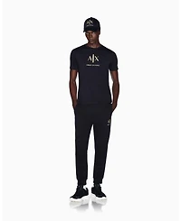 A|X Armani Exchange Men's Black And Gold Slim T-Shirt
