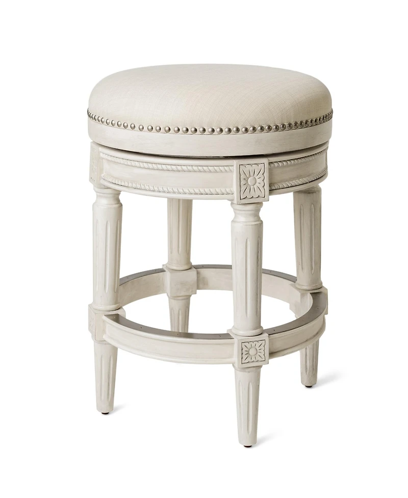 Pullman Backless Swivel Upholstered Kitchen Counter Stool, 26"