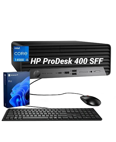 Hp ProDesk 400 Business Sff Desktop, Intel Core i5-14500, Intel Uhd Graphics, 16GB DDR5, 1TB Ssd, Wi-Fi 5, Windows 11 Pro, Black