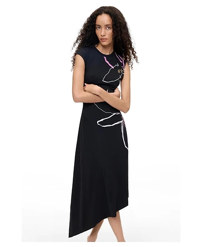 Desigual Women's Asymmetric Floral Dress