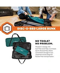 Disc-o-Bed Large Outdoor Convertible 2 Person Portable Camping Bunk Cots