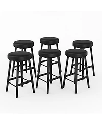 Round Backless Bar Stools Set of 2