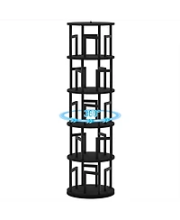 Corner Rotating Bookshelf Tower