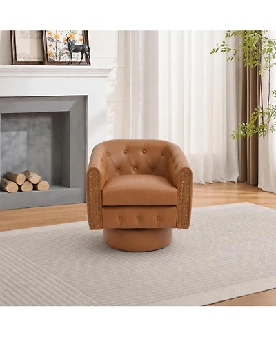 Swivel Barrel Accent Chair
