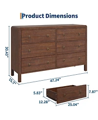 6-Drawer Dresser for Bedroom
