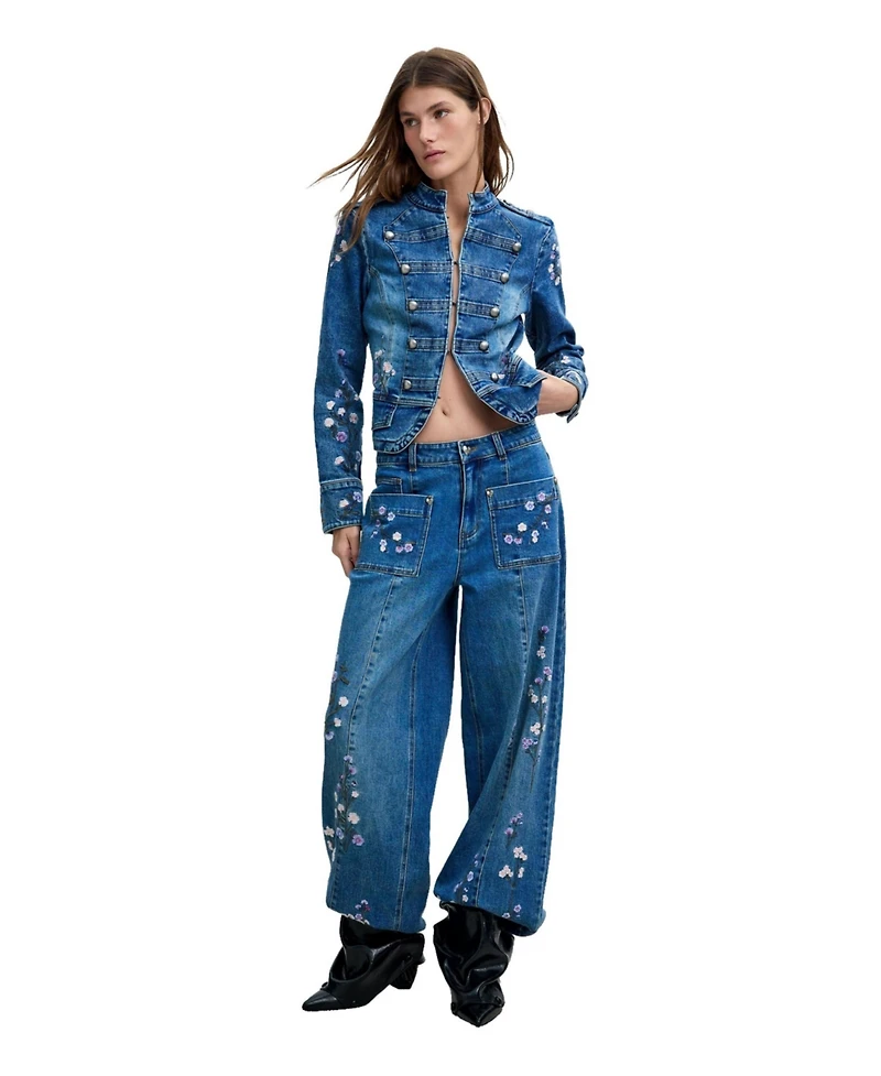 Desigual Women's Embroidered Jacket M C Lacroix