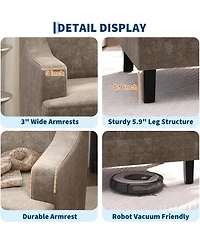 Set of 2 Chenille Accent Chairs