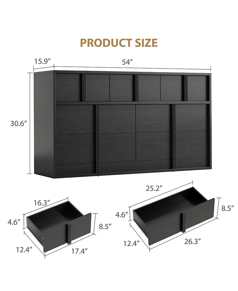 54" Wood Storage Dresser