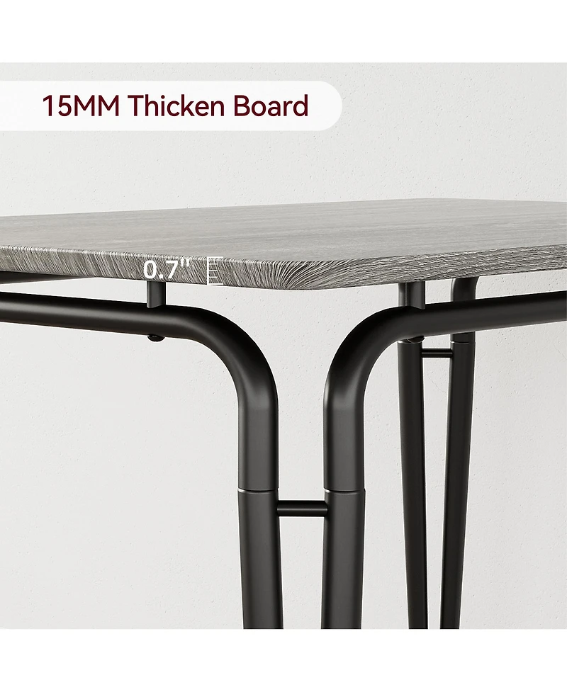 Kitchen Table and Chairs Set of 3 Square Dinette with Cushioned Seats Space Saving Compact Design for Small Apartment Dining Room Breakfast Nook