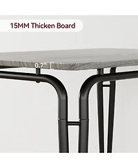 Kitchen Table and Chairs Set of 3 Square Dinette with Cushioned Seats Space Saving Compact Design for Small Apartment Dining Room Breakfast Nook
