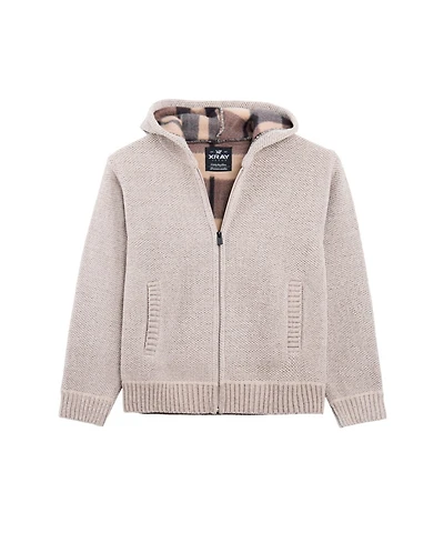 Xray Boy's 4-18 Fleece Lined Full Zip Hooded Chenille Knit Sweater