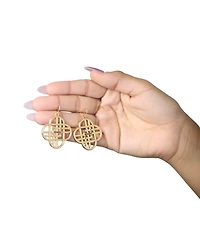 K-Pop Demon Hunters Jewelry Huntrix Logo Dangle Earrings Official License, Gold-Tone Huntix Earrings, K-Pop Gifts