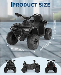 33.5x18.1x22 Inch 12V Electric Atv for Kids Ride On, 4 Wheeler with Remote Control Dual Drive, Outdoor Toy for Boys Girls, Purple, Ages 3-6