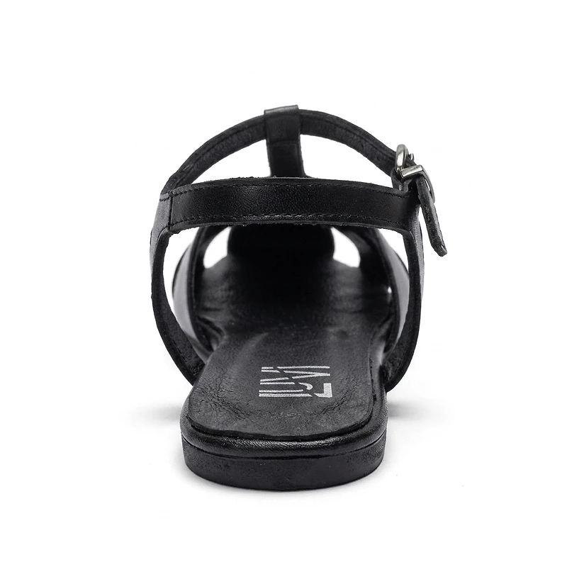 Forever and Always Shoes Women's Nathalie Leather Ankle Strap Sandal