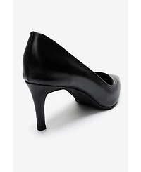 Forever and Always Shoes Women's Clyde Leather Stiletto Pointed Toe Pump