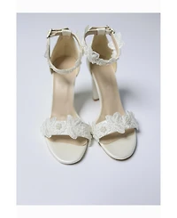 Forever and Always Shoes Women's Florielle Lace Wedding Heels