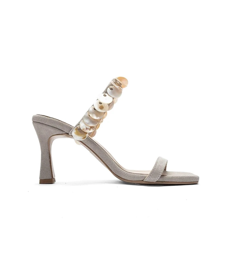 Forever and Always Shoes Women's Arund Leather Stiletto Ankle Strap Sandal