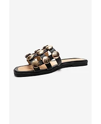 Forever and Always Shoes Women's Bareon Leather Slippers
