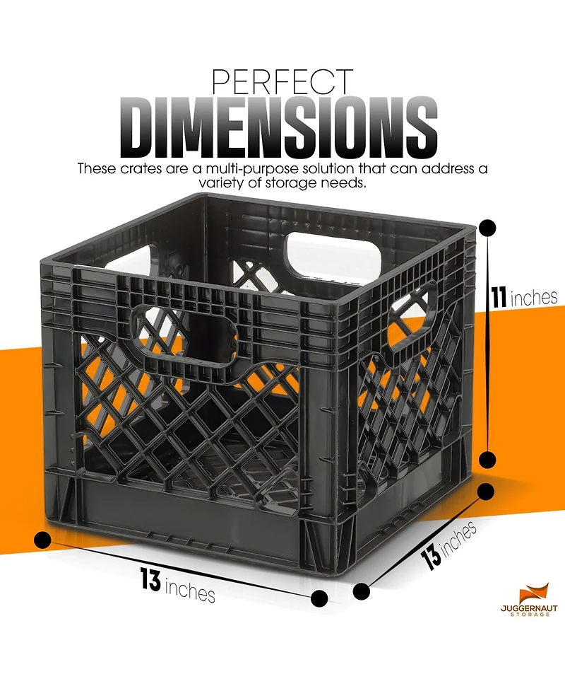 Juggernaut Storage Crate for Office Storage and Classroom Organization, 4-Pack
