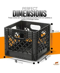 Juggernaut Storage Crate for Office Storage and Classroom Organization, 4-Pack