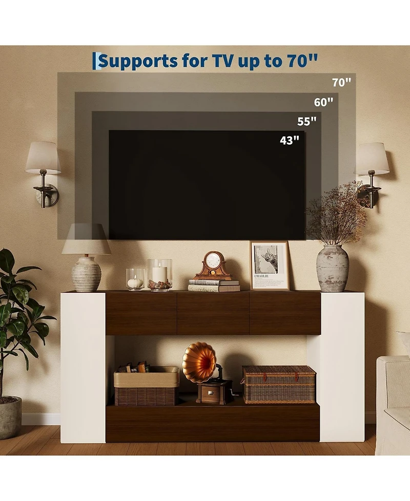 63" Farmhouse Tv Stand for TVs Up to 70