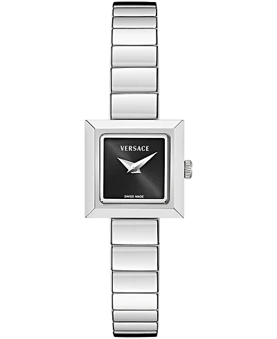 Versace Women's V-Square Petite Silver Stainless Steel Bracelet Watch 18x18mm