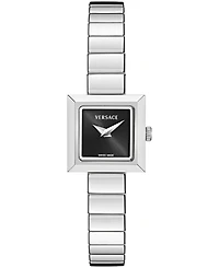 Versace Women's V-Square Petite Silver Stainless Steel Bracelet Watch 18x18mm