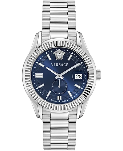 Versace Men's Apodis Silver Stainless Steel Bracelet Watch 41mm